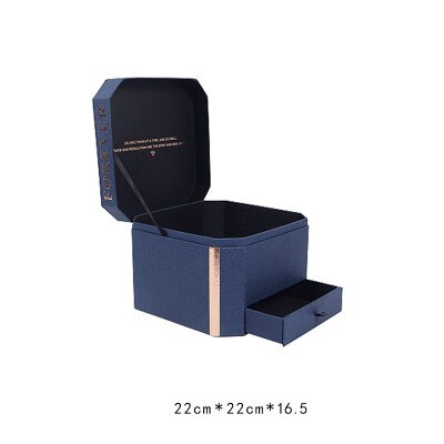 Cajas de papel de flores de doble capa, 1 Uds., caja de cartón para de boda o San Valentín, ideal como: C