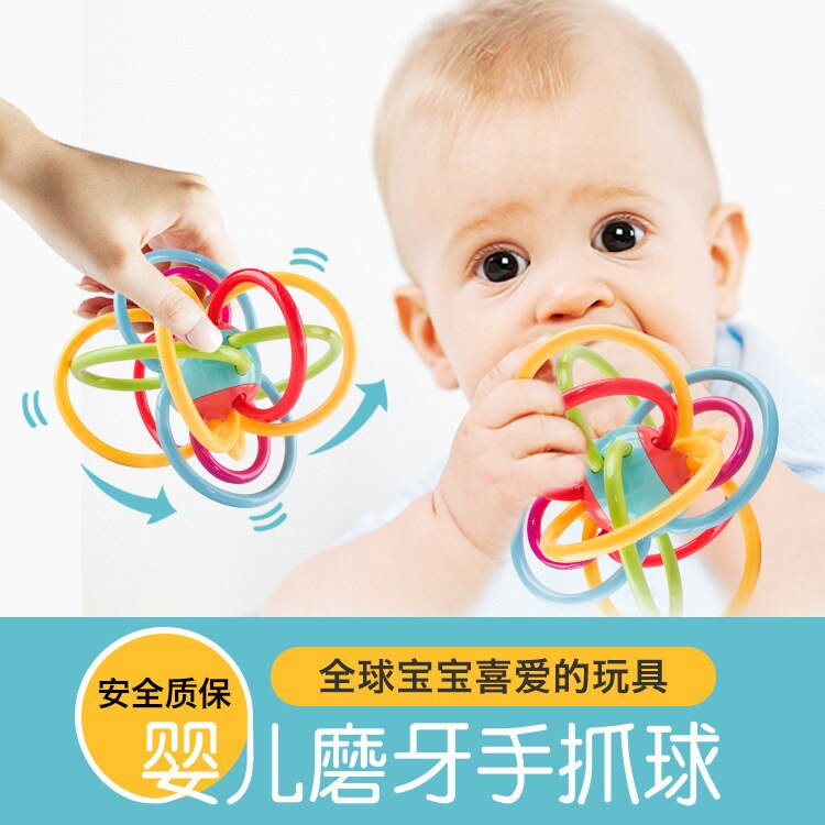 Baby Baby Baby 0-1 Jahre alt Manhattan Hand Ball Kann Gekocht Können Beißen Gebaut-in Maracas flexibel Kleber Molaren Rassel