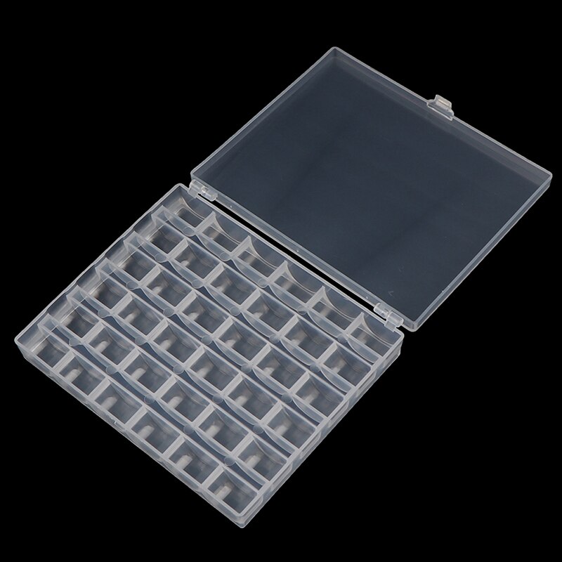 36 Spools Empty Bobbins Sewing Machine Bobbin Case Organizer Storage Plastic Box For Home Sewing Accessories Tool