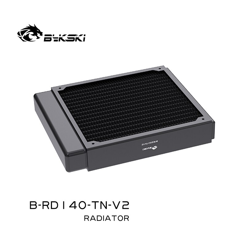 Bykski 28Mm Dikke Koperen + Messing 140Mm Computer Waterafvoer Vloeistof Warmtewisselaar Metalen Radiator Voor 140Mm fans G1/4''