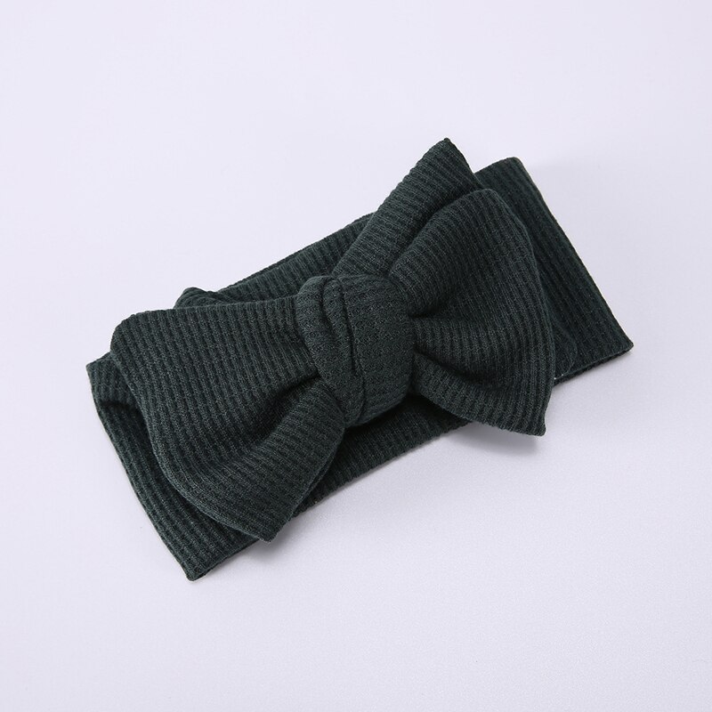 Ins Baby Hoofdband Big Bows Tulband Meisje Hoofdbanden Winter Haaraccessoires Kids Wafel Haarband Peuter Headwraps Dubbele Laag: 16