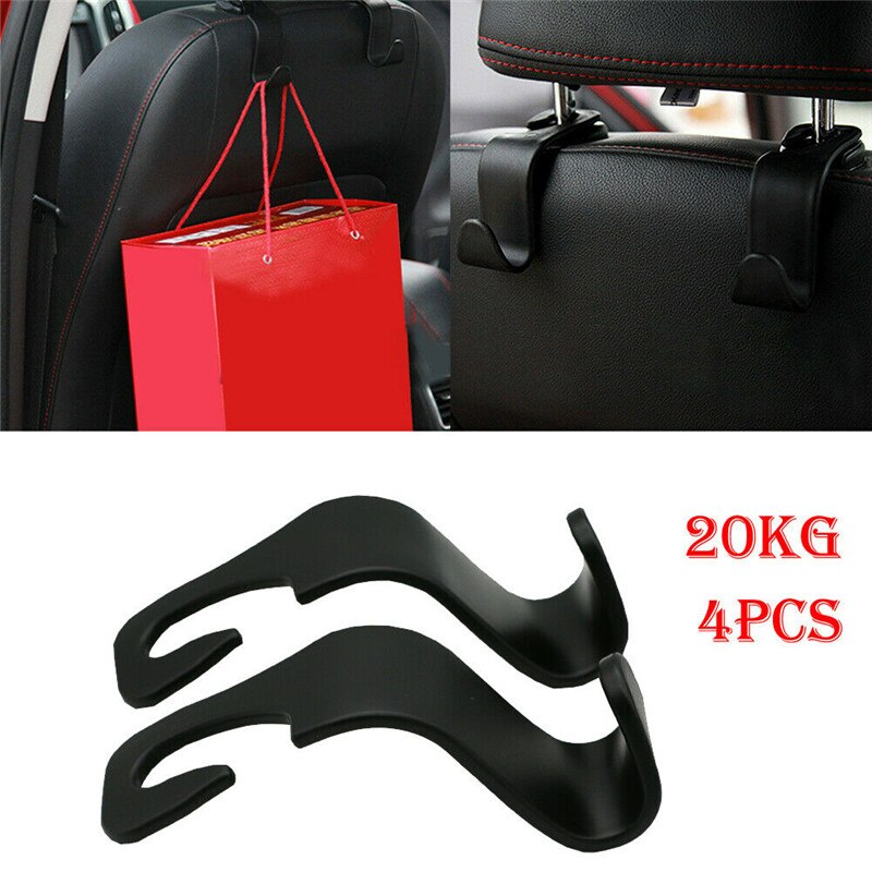 1 stk 4 stk autostol frakkekrog pung taske hængebøjle auto taske organizer holder