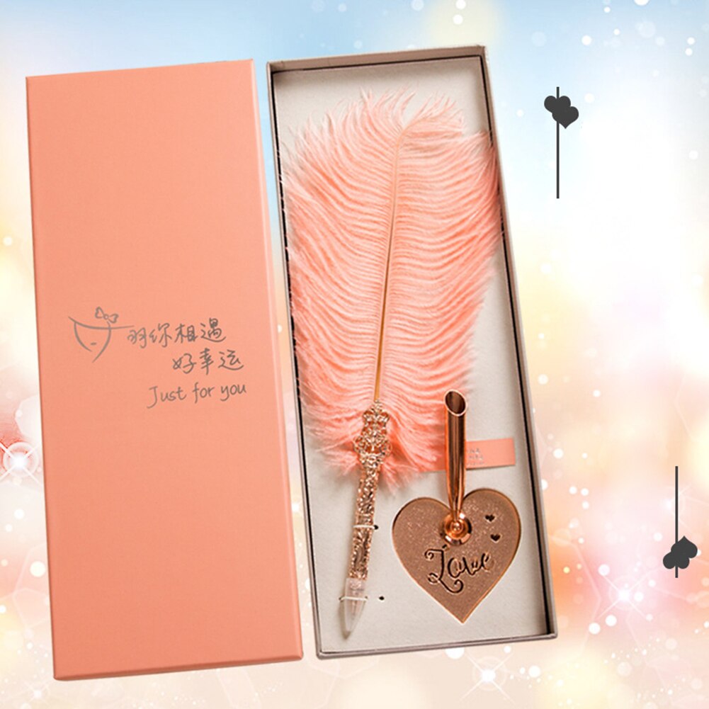 Veer Dip Pen Set Briefpapier Geschenkdoos Kalligrafie Vintage Retro Schrijven Vulpen Met Hartvormige Pen Houder Stand