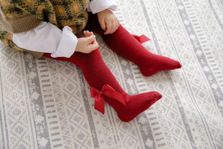 0-24m da criança do bebê meninas outono inverno quente bowknot leggings calças elásticas leggings meias