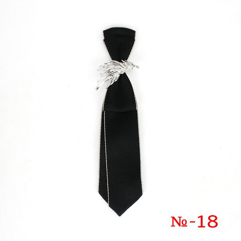 Corbata de cinta negra hecha a mano, joyería de diamantes de imitación de cristal, camisas Unisex, Collar para niños, corbatas para el cuello, uniforme escolar, corbata para mujer: 18