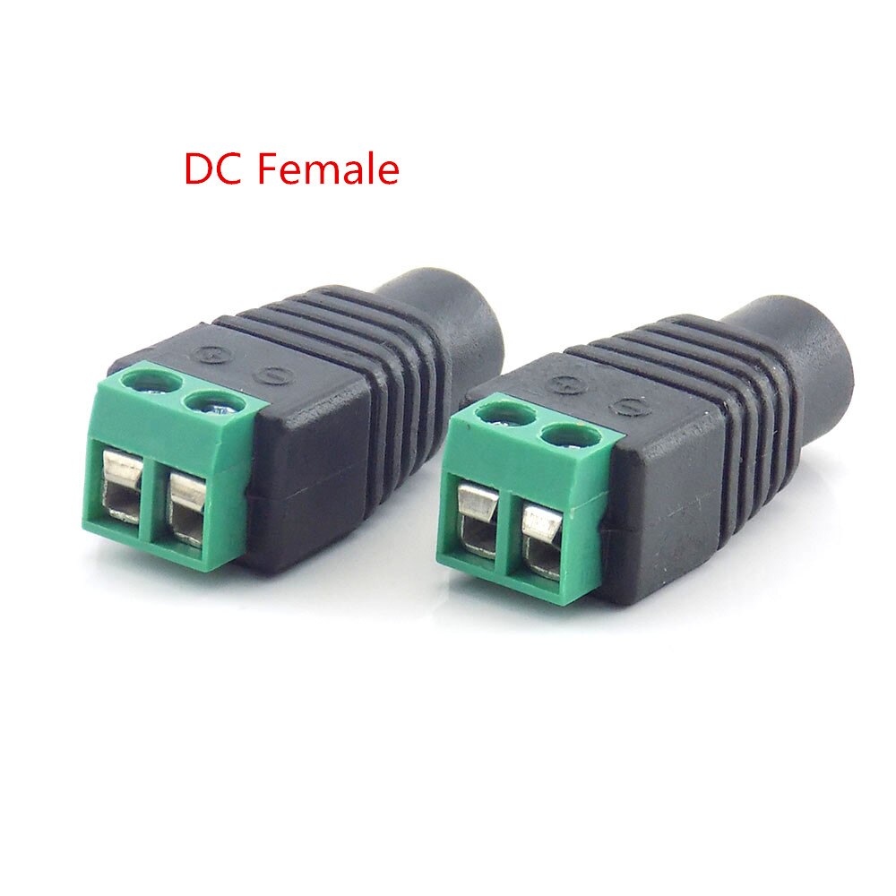 1/2/10 stk 12v dc han dc hun stik bnc stik stik cctv dc strømkabel 2.1 x 5.5mm han bnc adapter til led strip lys
