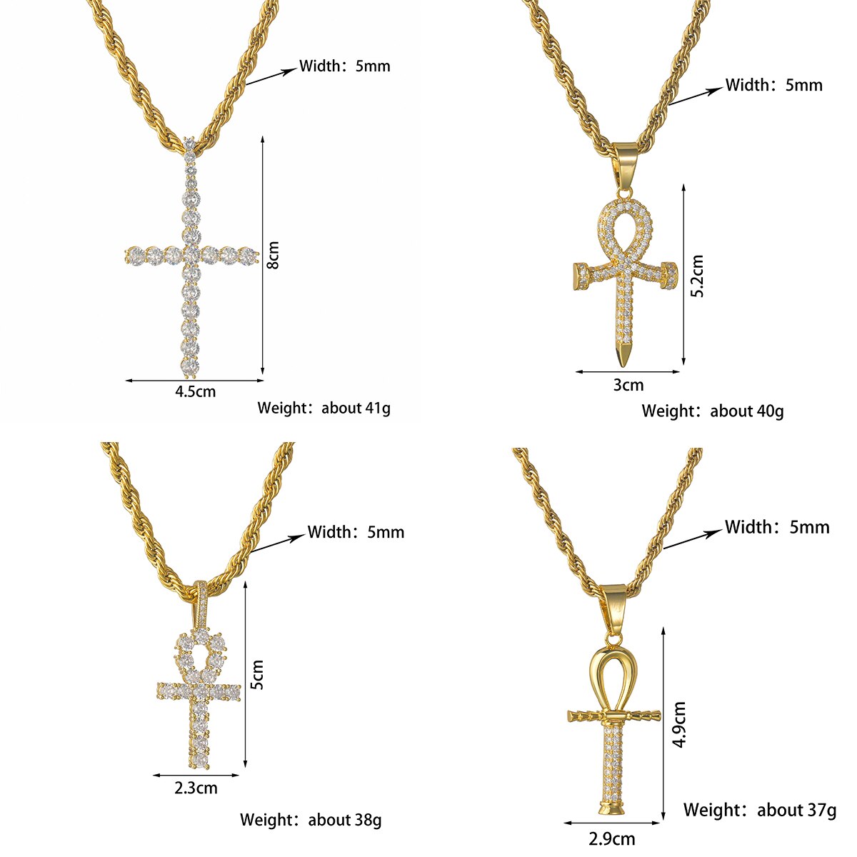 Sifisrri Verschiedene Vintage Edelstahl Diamant Kreuz Choker Halskette für Frauen Twist Kette Geburtstag Schmuck