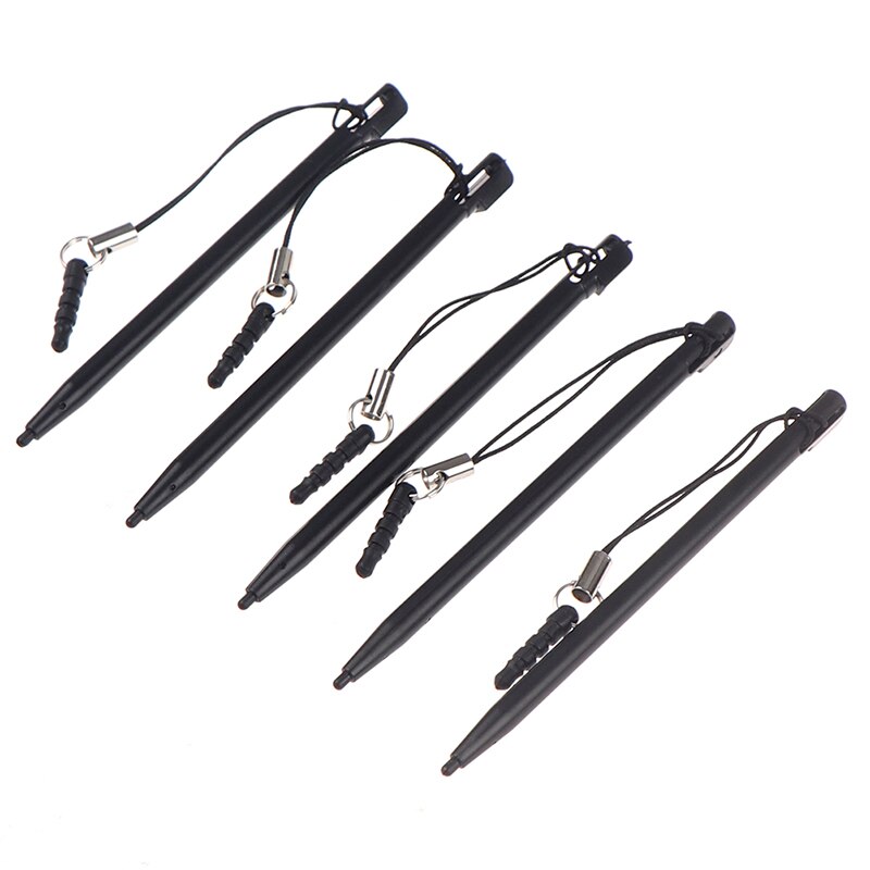 5Pcs Tela Sensível Ao Toque Resistiva Caneta Stylus Ponta Dura Com Plug Poeira Corda Para POS MP4