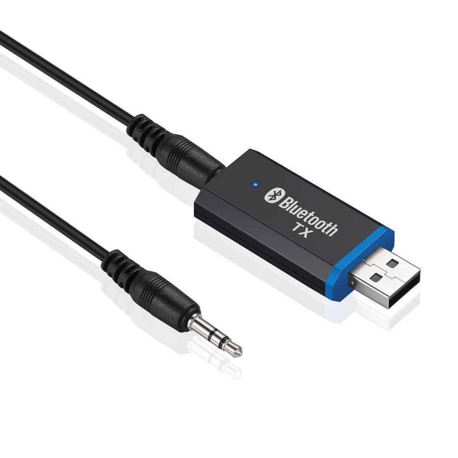 Bluetooth 5.0 +  edr lydsender til tv pc driverfri usb lyd dongle avsender 3.5mm jack aux stereo trådløs adapter