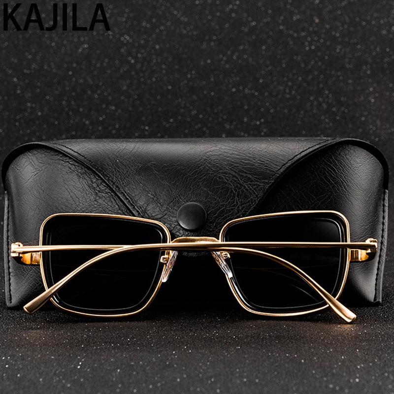 Vintage steampunk solbriller menn retro metall firkantede briller trendy merke solbriller solbriller for kvinner lunette de soleil