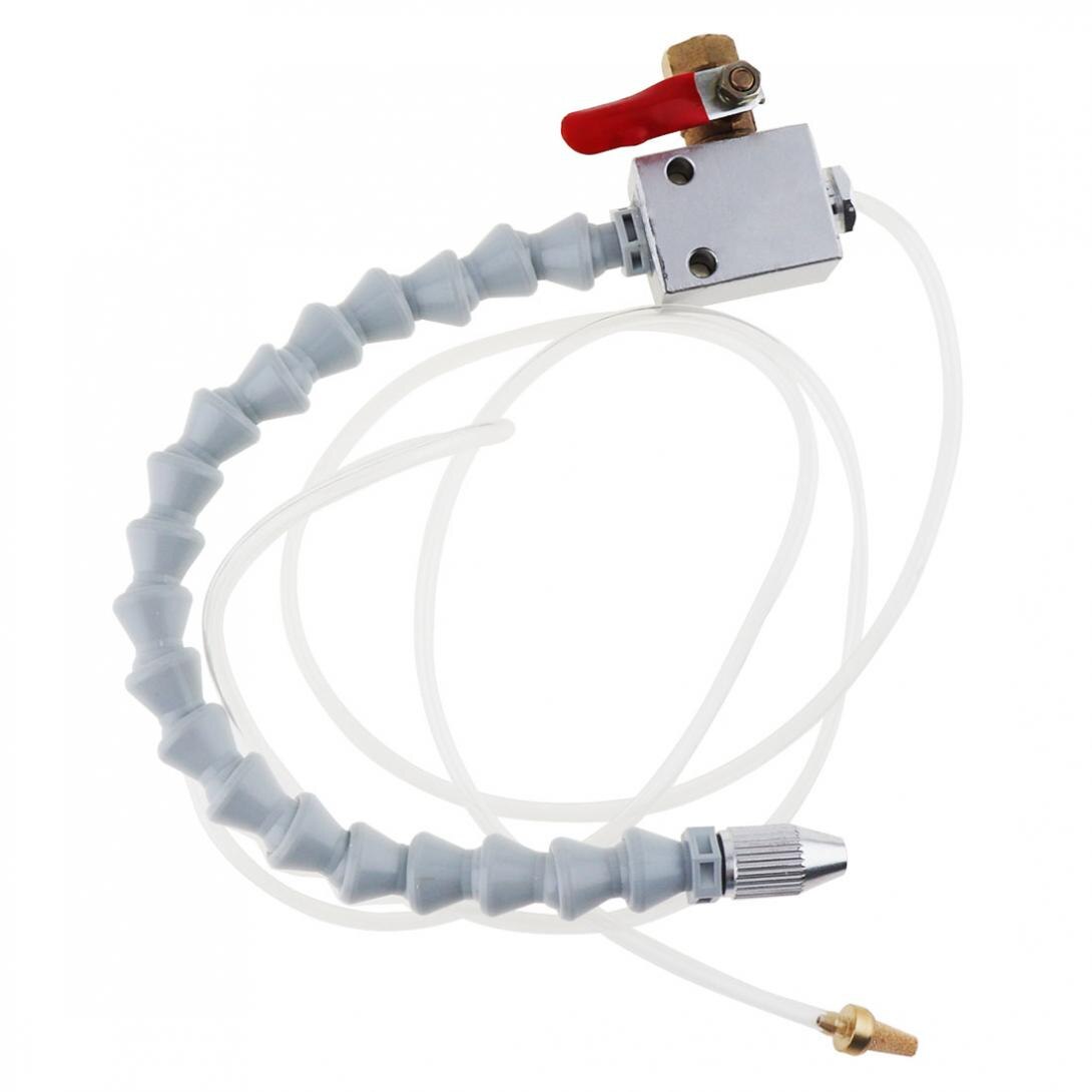 Witte Buis Kogelkraan Koeling Sproeier Met Kogelkraan Aanpassing En Sluit 8Mm Air Pijp Voor Metalen Koeling Machine