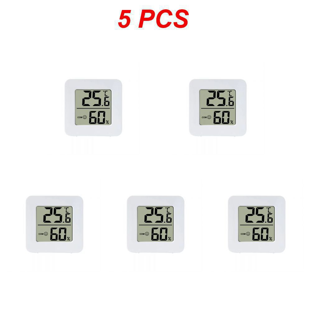 Digitales Thermometer Hygrometer Schlafzimmer Zuhause Elektronisches Messgerät Mini Heimat Elektronisches Nassthermometer LCD Elektronischer Monitor: Weiß