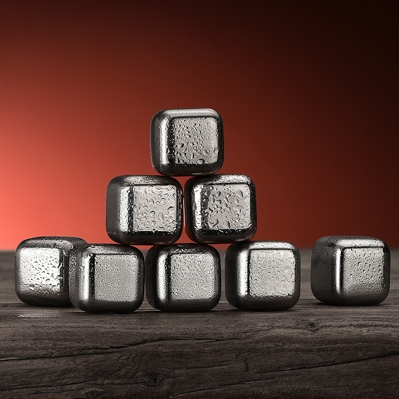 Kamienie Whisky kostki lodu ze stali nierdzewnej 4/6/8 szt. wielokrotnego użytku kamienie chłodzące robić whisky wino robić chłodzenia piwa szampana Wort bar