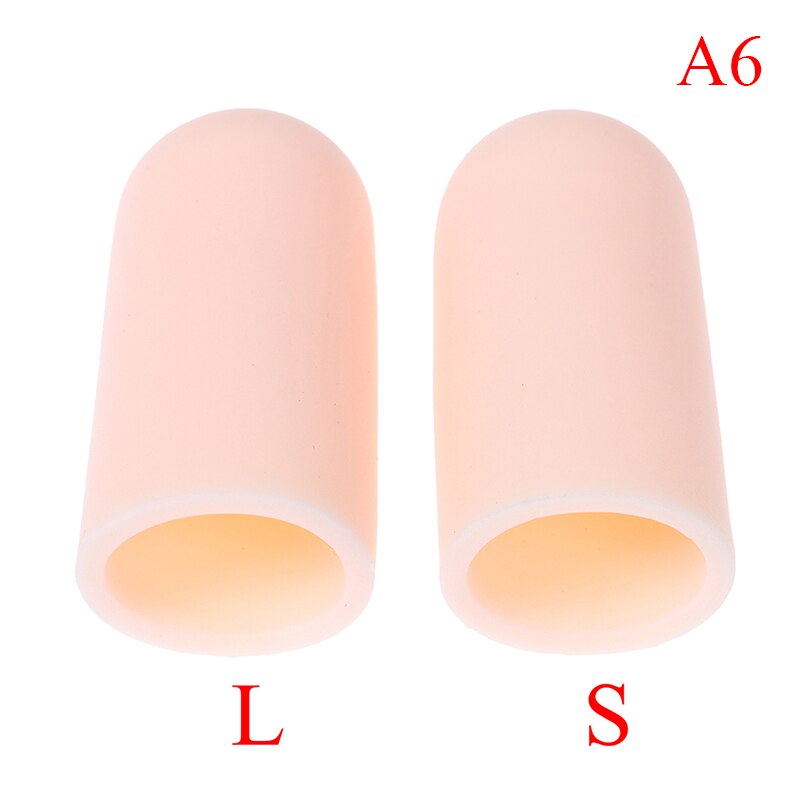 2 stuks vinger- en teenbeschermers van siliconengel ter verlichting van pijn en ter voorkoming van blaren: Pruim