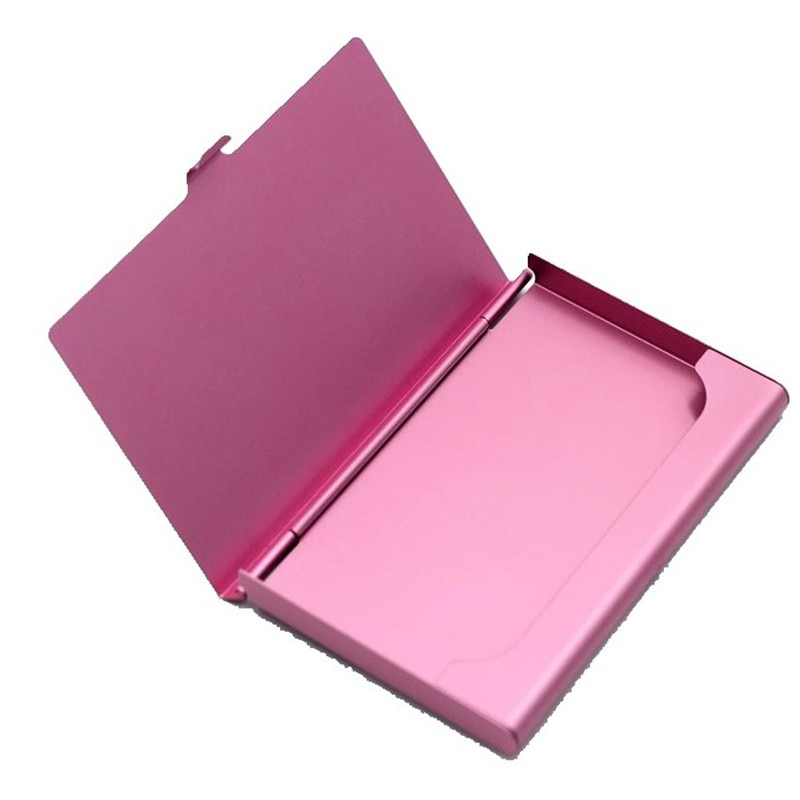 Uformell visittkortsett rustfritt stål aluminiumsholder metallboksdeksel kreditt menn visittkortholder metall lommebok