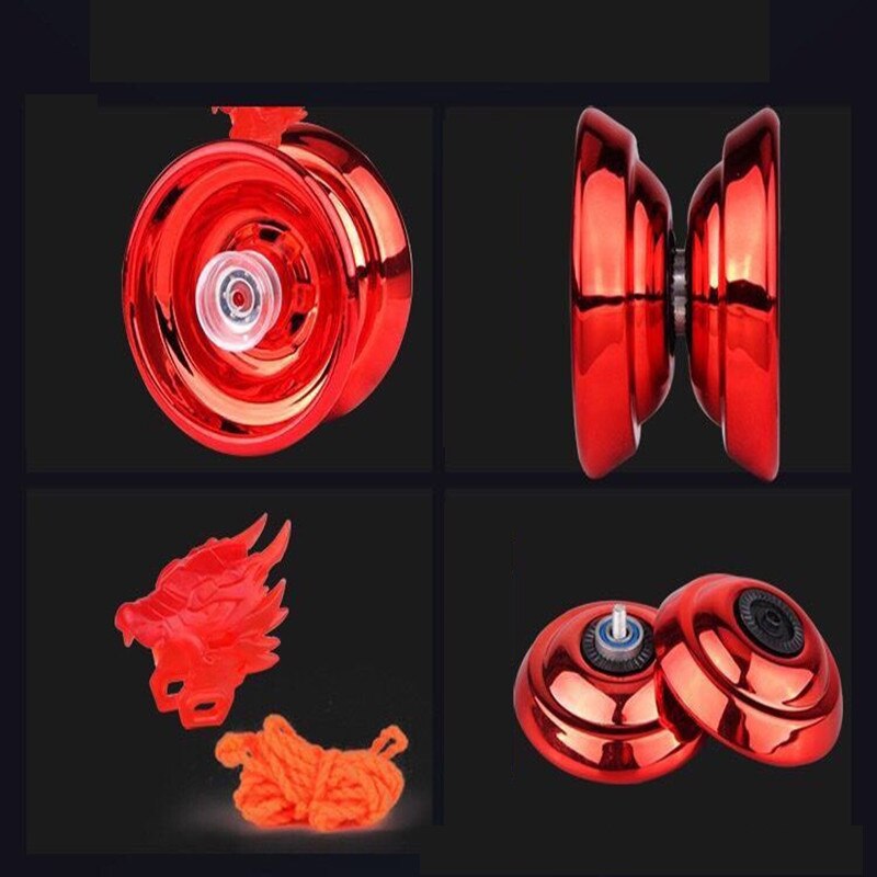 YoYo de aleación de aluminio para niños y adultos, rodamiento de bolas YoYo para principiantes, juguete interesante de clásica, 1 ud.