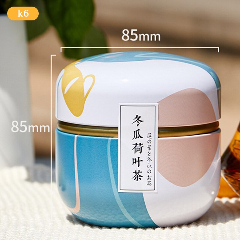 Tea Cans Retro Floral Tin Cans Tea Storage Box Wedding Candy Box Box Sealed Food Packaging Jars Candle Jars: -N6