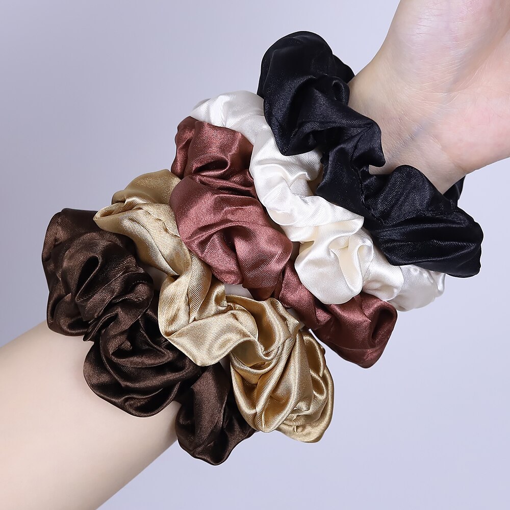Chouchous élastiques en Satin de soie pour femmes, nouveaux accessoires pour cheveux de noël