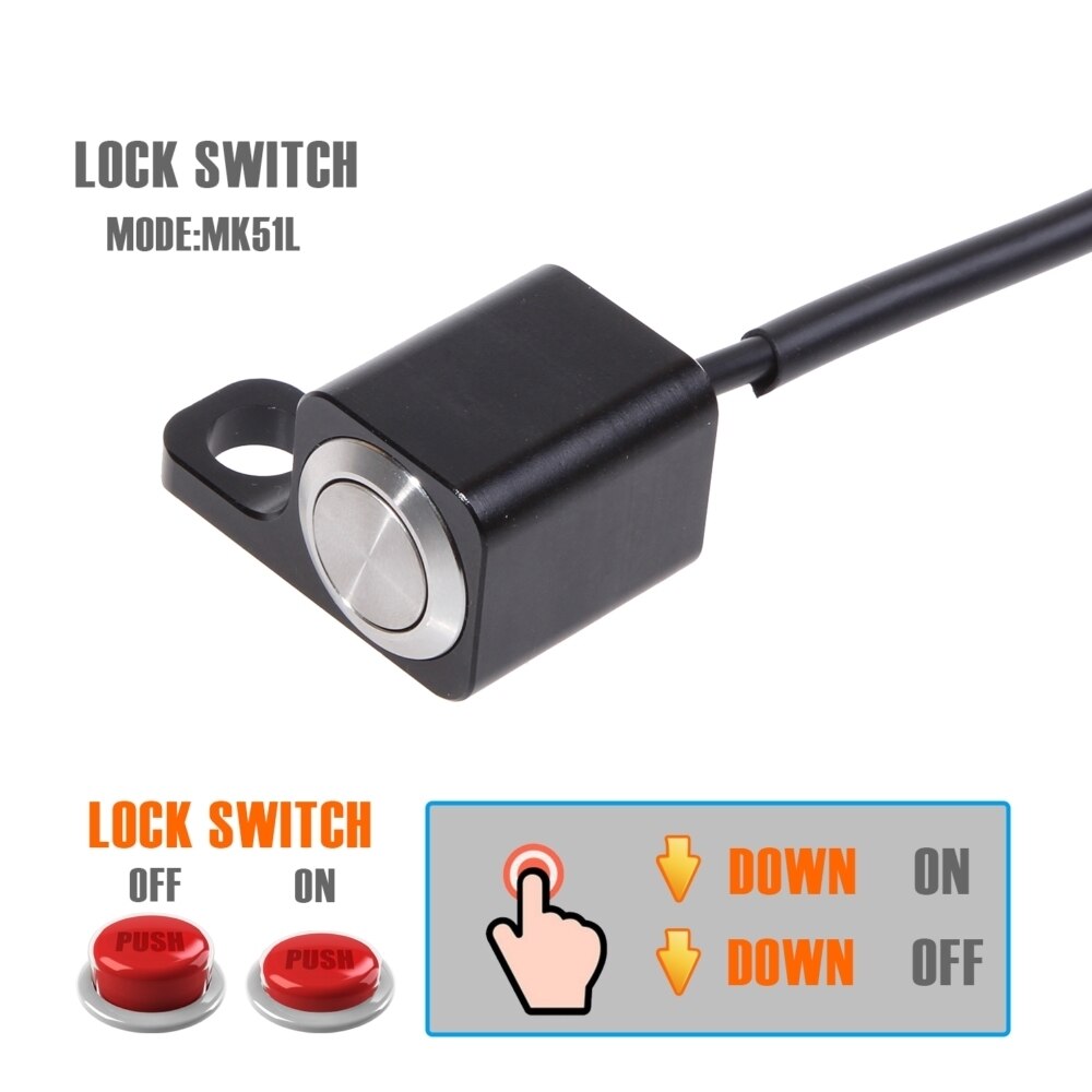 1pcs BOSMAA Motorcycle Rear View Mirror Bracket Handlebar Switches Headlight Fog For Sport Dirt Electric Bike Interrupteur Moto: MK51L Lock Switch