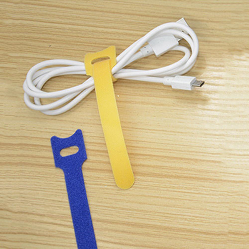 Releasable Cable Ties 50pcs Colored Plastics Reusable Cable ties Nylon Loop Wrap Zip Bundle Ties T-type Cable Tie Wire