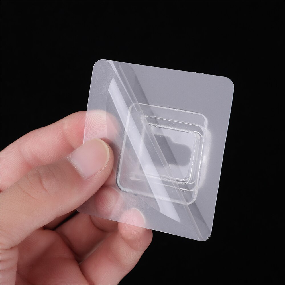 2/5 stuks universele transparante, traceerbare, sterk klevende haaksticker voor badkamerplanken, waterdichte keuken, muurhaakhanger