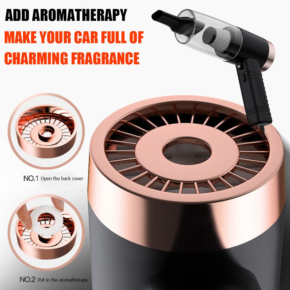 Aspirador de pó portátil, aspirador de pó de sucção, portátil, molhado/seco, para carro, casa, animais de estimação, com lanterna led perfume do carro