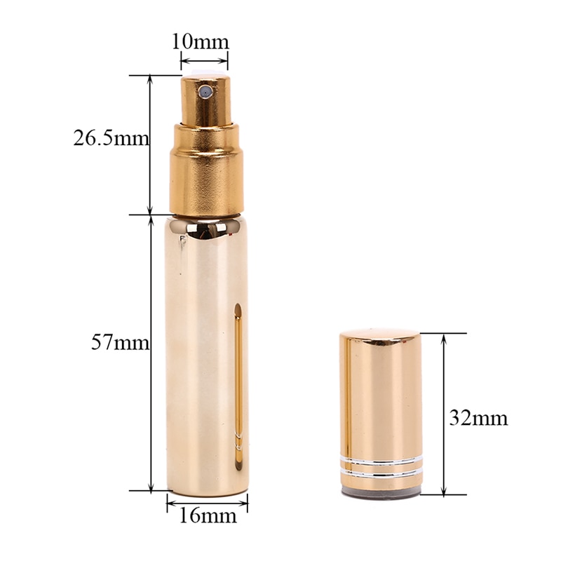 10Ml Mini Parfum Fles Verstuiver Navulbare Parfum Spray Fles Draagbare Reizen Aluminium Cosmetische Lege Spray Scent Pomp Tool