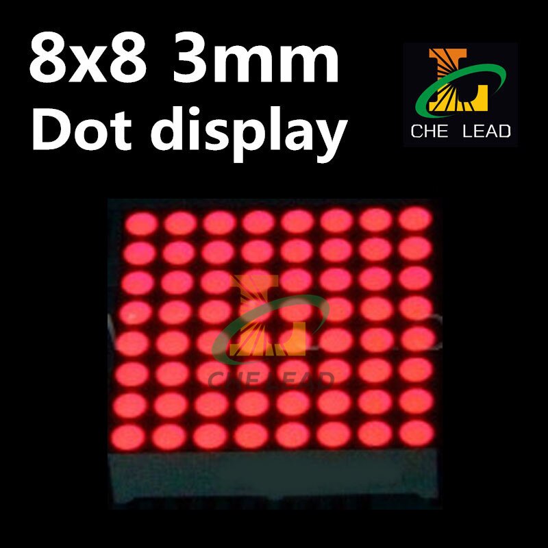 8*8 White 3mm highlight LED 32*32mm dot matrix display module 8X8 dot matrix module common anode