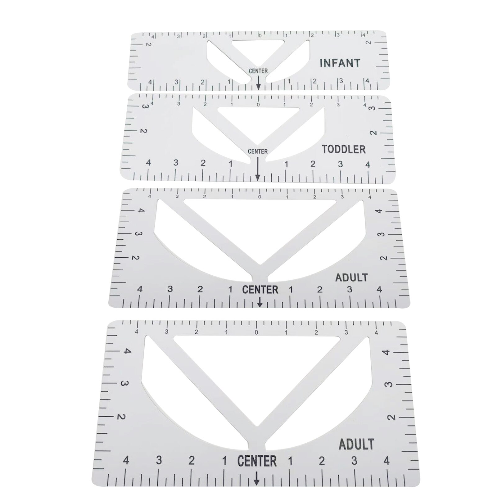 T-Shirt Alignment Ruler Craft Ruler with Guide Tool for Drawing Template Craft Tool Sewing JS22: transparent C