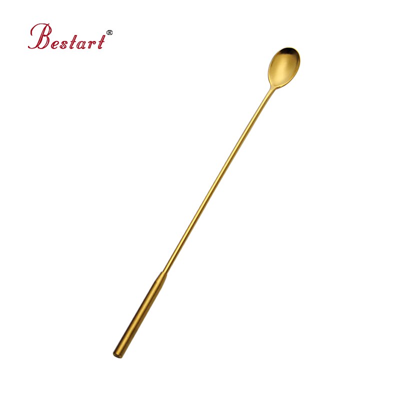 1 stk/sett kjøkken spisestue bar vintage stil visper skjeer gull cocktail 304 rustfritt stål 12 tommer blande cocktail shaker skjeer: Gull