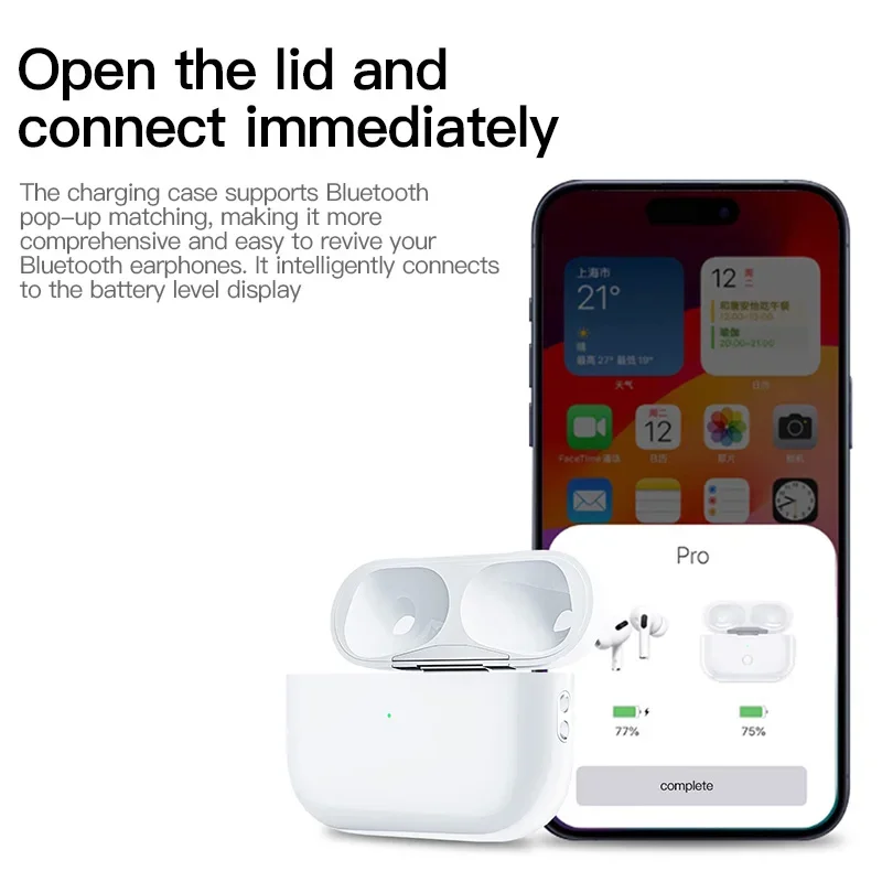 Bluetooth Headphone Wireless Charging Case For AirPods Pro 1 2 3 Charger Box Charging Compartment Replacement For AirPods 1&2