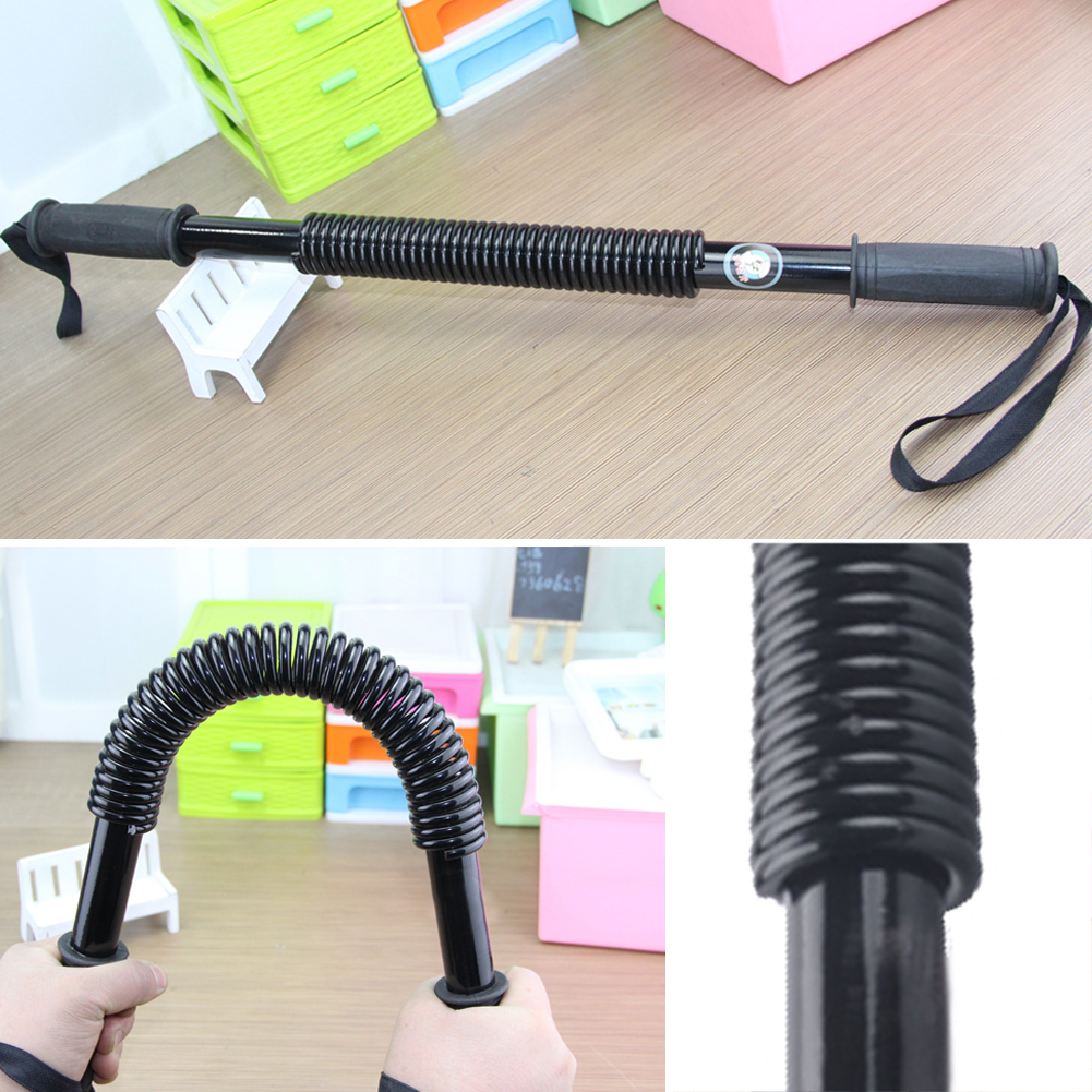 Black 20KG Arm Training Gym Spring Steel Exerciser Power Wrist Hand Gripper Strengths Fitness Equipment Chest Expansion Device