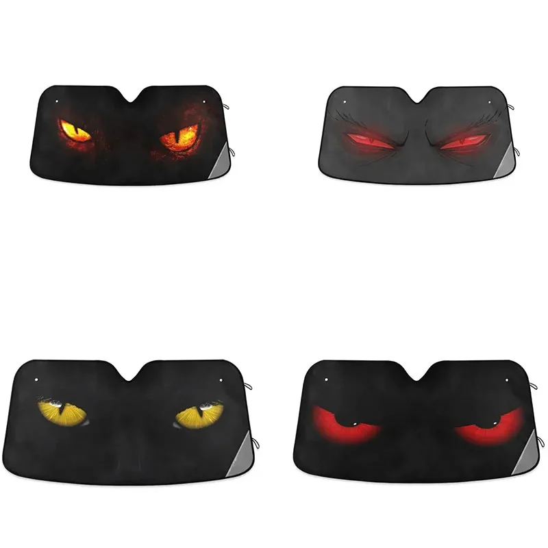 Parasol con estampado divertido para coche, Protector Interior, Reflector de calor, parasol para parabrisas