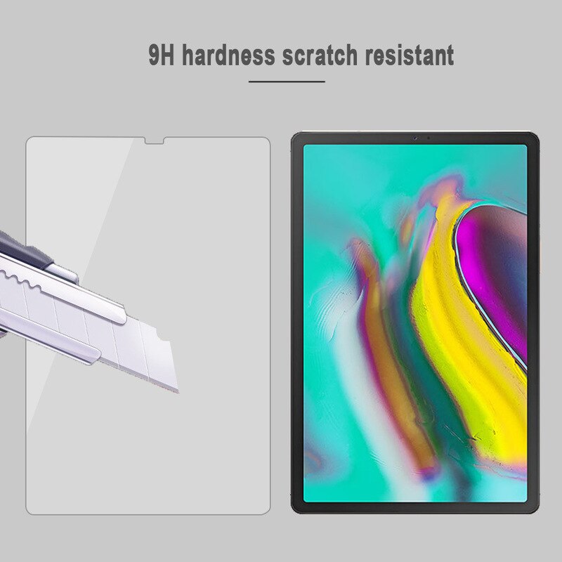 Voor samsung galaxy tab  s5e 10.5 hoes tablet sm -t720 sm-t725 10.5 '' 360 draaibare flip lederen standaard hoes met pen + film: Gehard glas