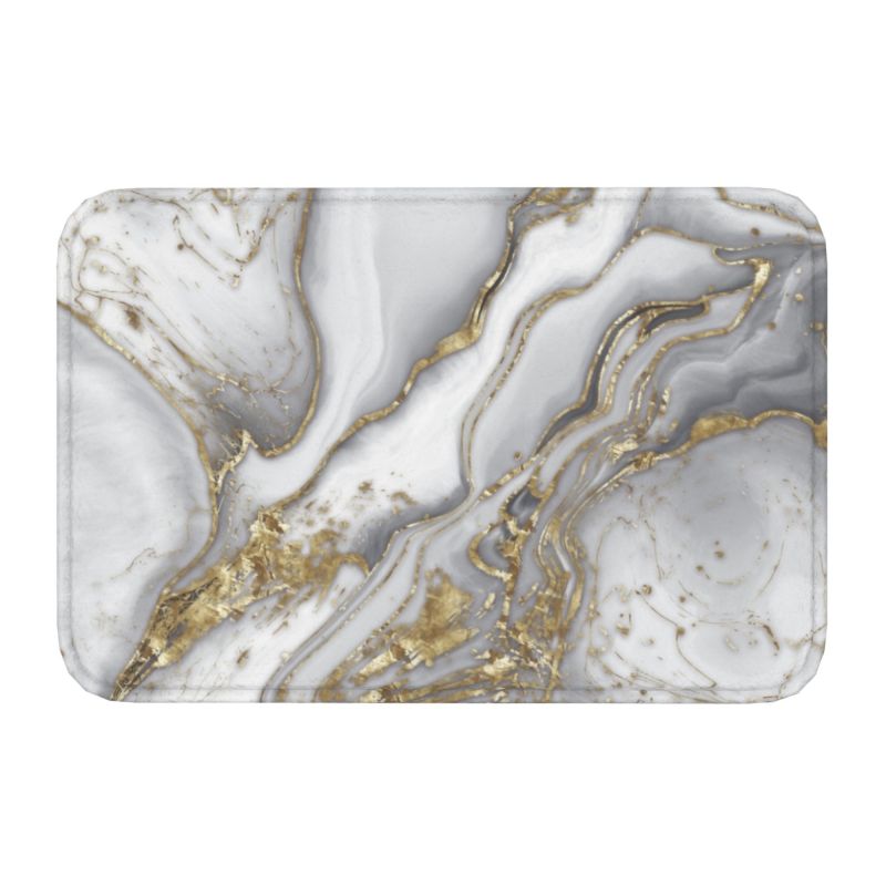 Tappetino per porta in marmo nero fumé, antiscivolo, con texture astratta, bagno, cucina, garage, 40 x 60 cm, ingresso soggiorno: 40 cm x 60 cm / Di Colore Giallo chiaro