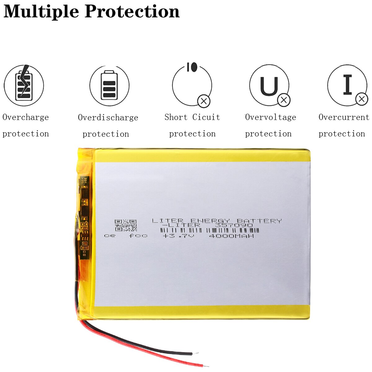 Batería de polímero para tableta, , U25GT 357090, 3,7 V, 4000MAH