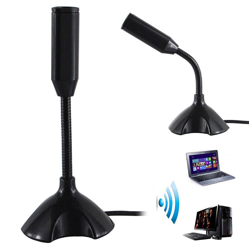 1 pièces USB support Mini bureau Studio discours Microphone micro pour PC portable ordinateur portable pour chatter chant jeux vidéo enregistrement micro