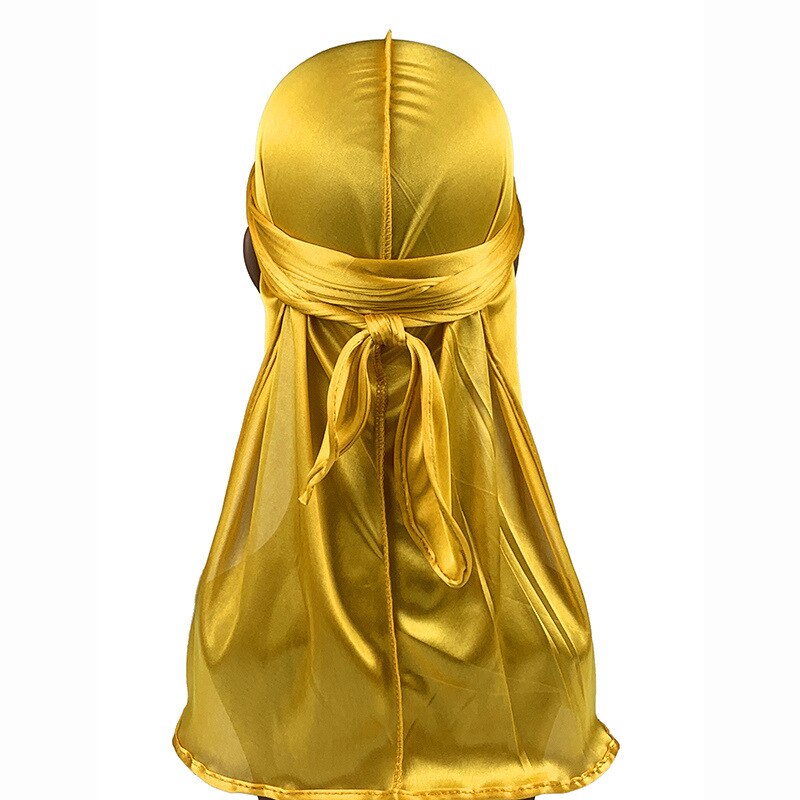 Bonnet de nuit en Satin Invisible pour femmes, accessoire de en soie, Long, plat: Or