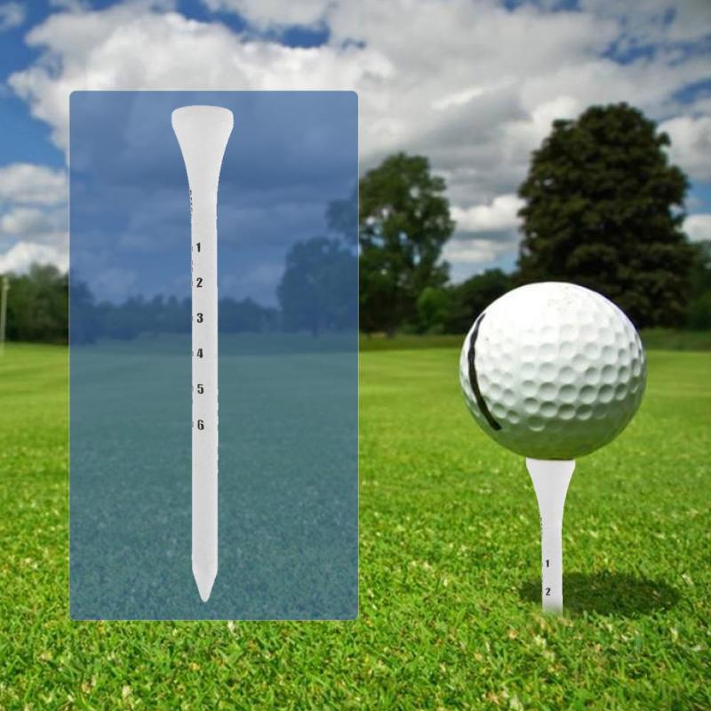 80 pièces 83mm t-shirts de Golf en bois système blanc rayé échelle numérique t-shirts de Golf accessoires