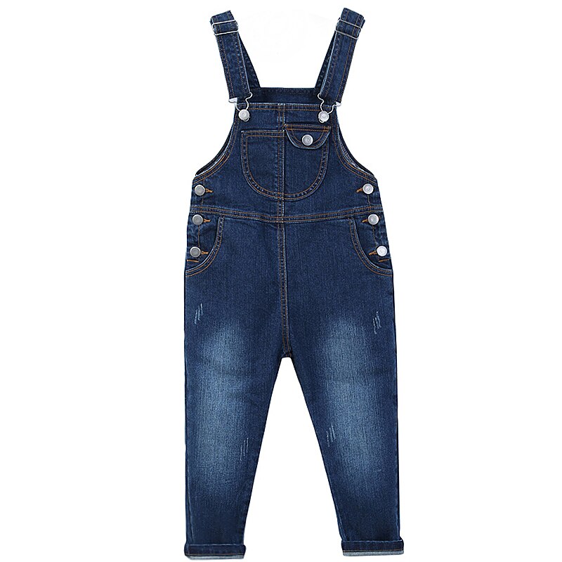 Pantalones vaqueros con tirantes de vaquero para niños, pantalón con cinturón coreano para niños de 4 a 13 años, primavera