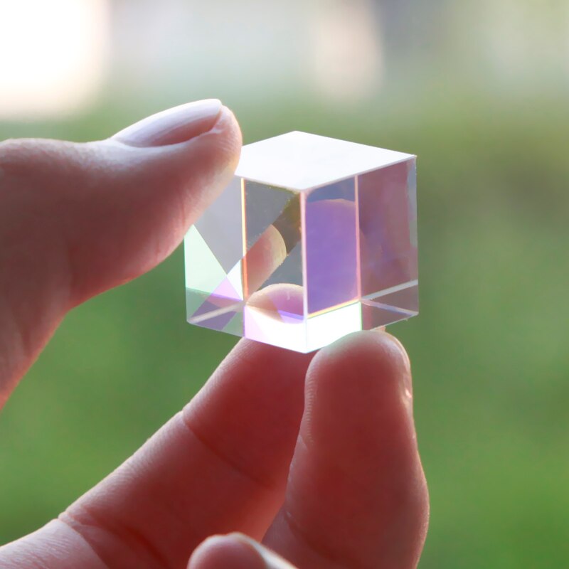 Combiner Splitter Cross Dichroic Cube RGB Prism Optical Glass Triangular Prism For Teaching Light Spectrum Physics