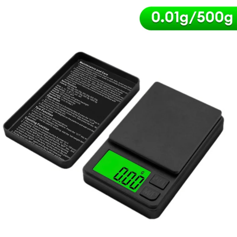 1 Stück Präzisions-Elektronikwaage, 1000 g x 0,1 g – digitale Gramm-Lebensmittel-Schmuck-Unzen-/Getreidewaage mit hintergrundbeleuchtetem LCD – Miniwaage: Schwarz