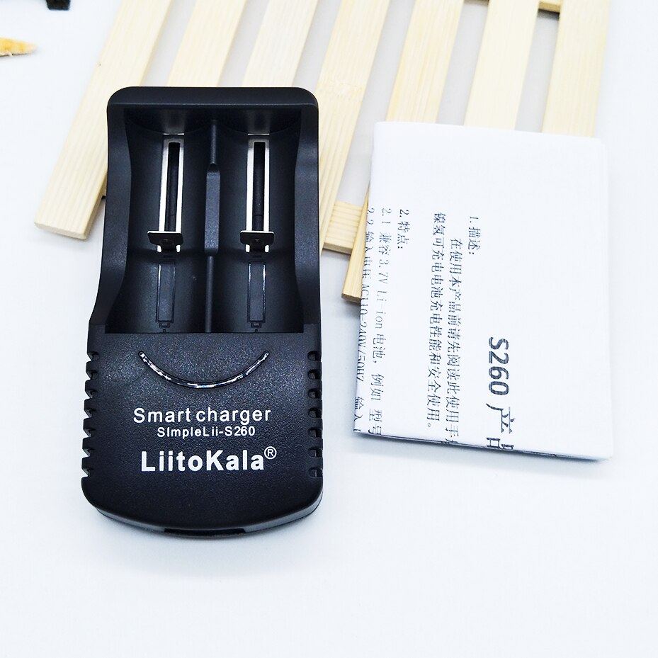 LiitoKala-cargador de batería inteligente Ni-Mh, Sii-260, 3,7 V, 18650, 26650, 18500, 16340, 1,2 V, AA /AAA, línea de CA europea,
