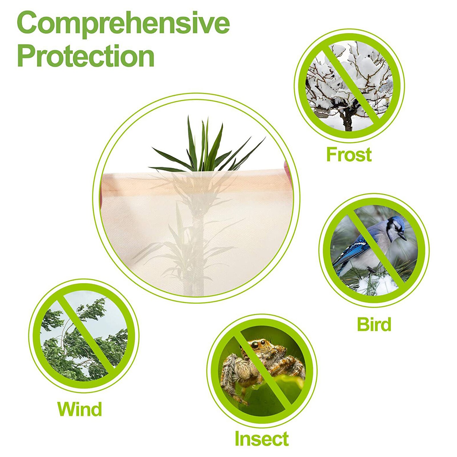 Home Garden Plant Cover Winter Freeze Frost Protection Warm Cover Mini Tree Shrub Plant Protecting Bag For Yard Garden Plants