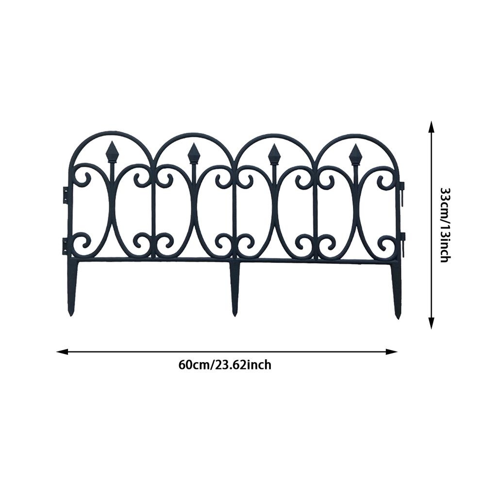 5PCS Garden Fence Landscape Garden Border Edging Barrier Lawn Edge Garden Outdoor Pastoral Fence Wedding Decorative Fence