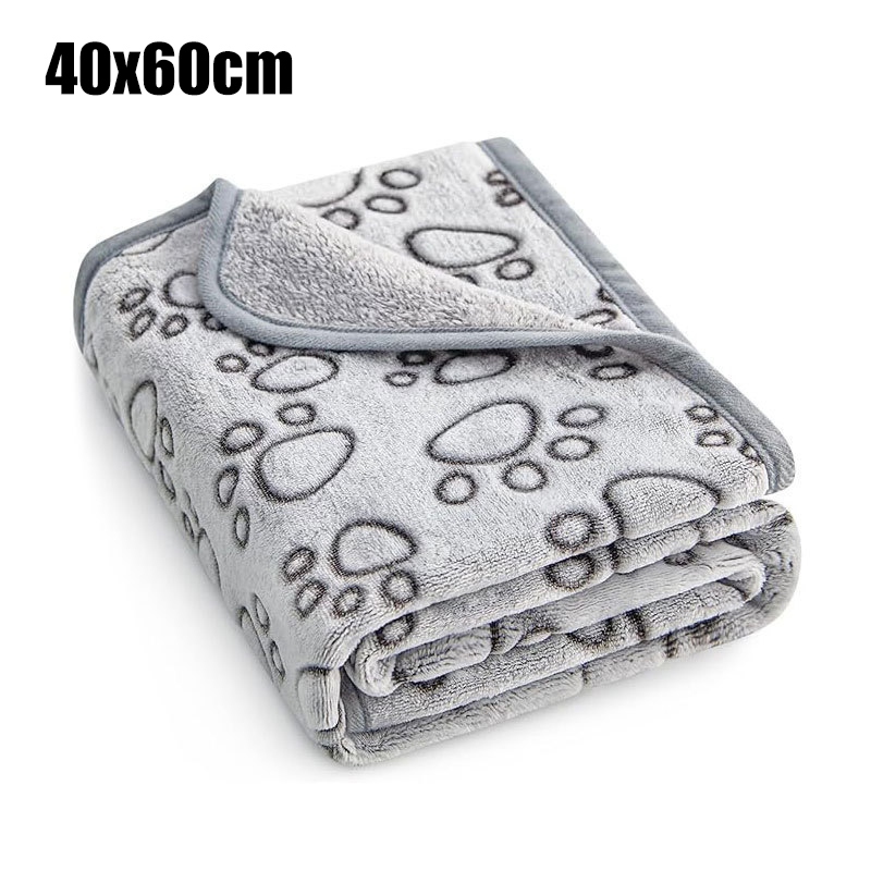 Couverture douce et moelleuse pour chien et chat, couverture apaisante pour animaux de compagnie, confortable et chaude, petite couette lavable, motif de dessin animé, tapis de couchage pour chiot et chat: Beige
