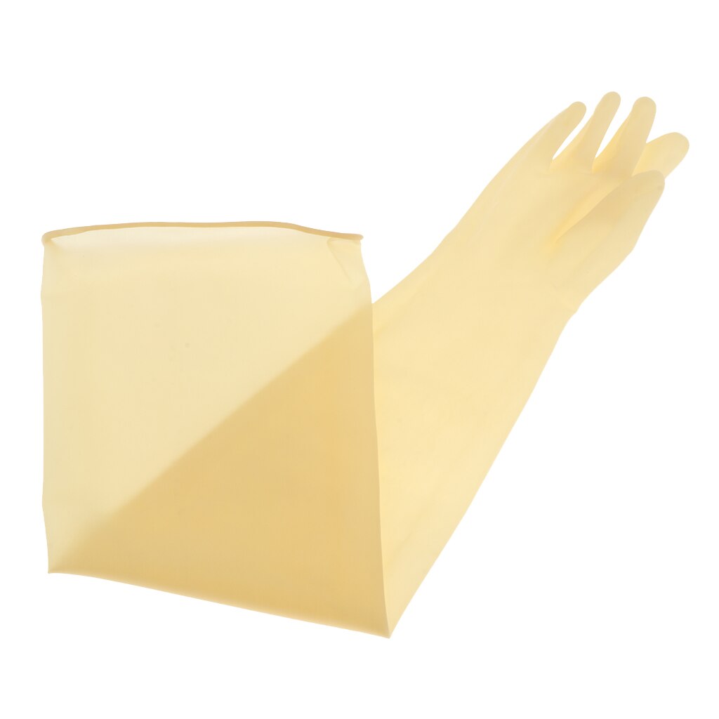 75cm industrielle laboratoriebestandige anaerobie handskerum sikkerhedsarbejdshandsker gul