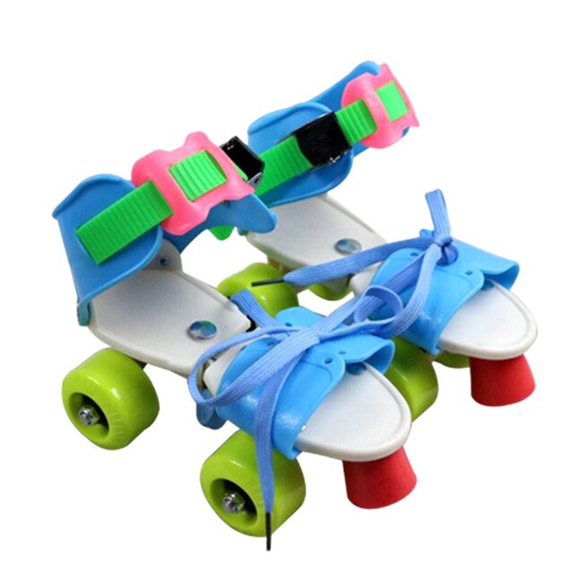 Maat Verstelbaar Kinderen Rolschaatsen Dubbele Rij 4 Wielen Schaatsen Schoenen Schuiven Inline Skates Kids Roller Sneakers -40: MULTI 02