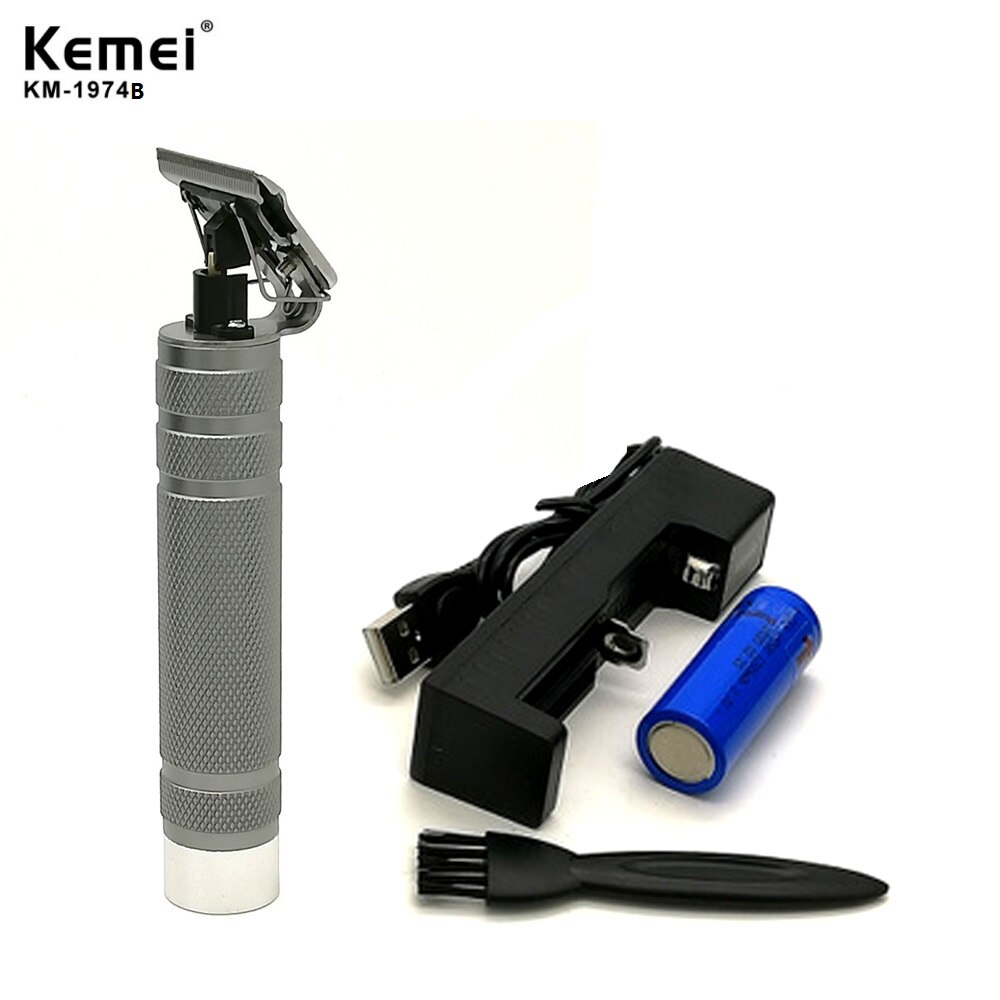 Kemei Glatze kabellos Haar Haarschneidemaschine 0 mm Männlichen Carving Trimmer Glatze Rasieren Schaber Kurze Haare Schneiden Abschluss Maschine: 1974B Nein Kasten