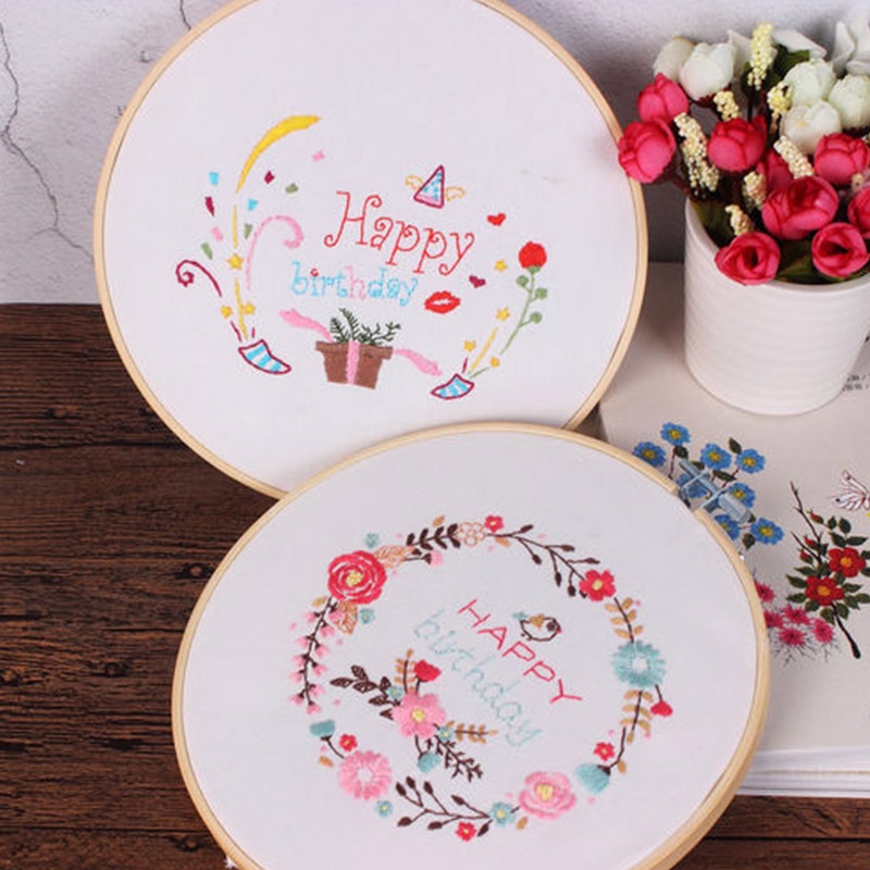 Diy band blommor broderi uppsättning med ram för europa nybörjare handarbete kit korsstygn serie konst hantverk sömnad dekor